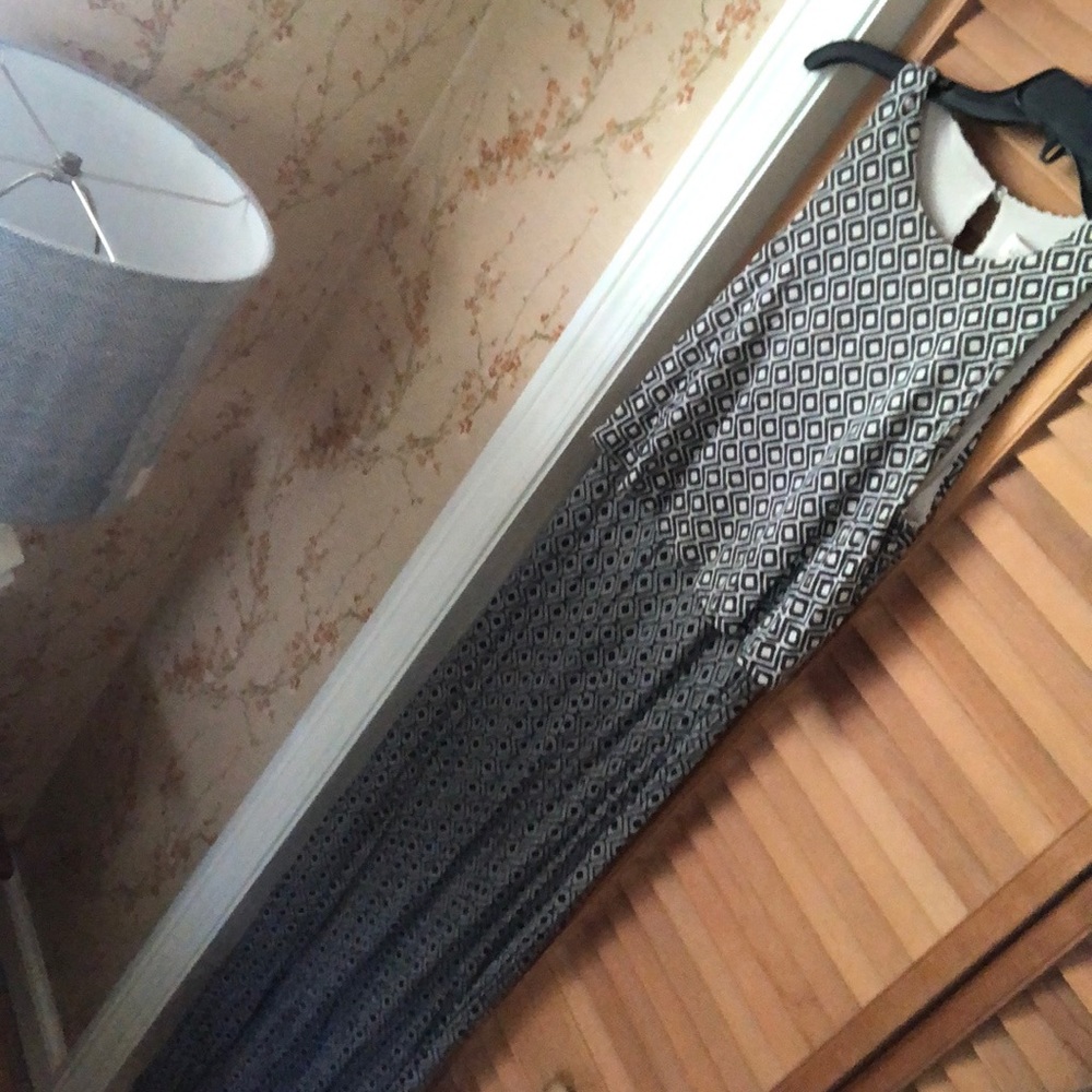 LOFT bohemian dress cream and black